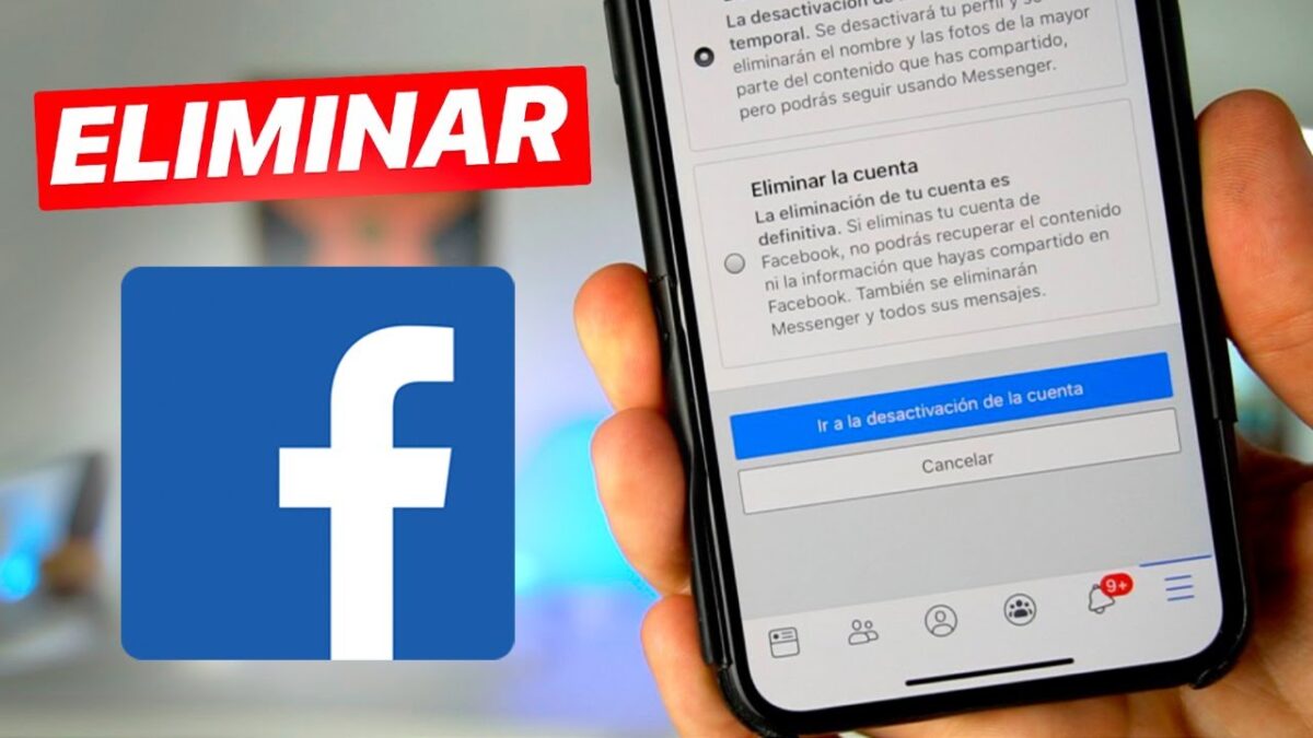 Eliminar cuenta de Facebook desde el celular